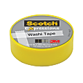 Scotch® Expressions Washi Tape, 5/8" x 393", Yellow