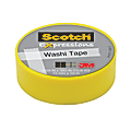 Scotch® Expressions Washi Tape, 5/8" x 393", Yellow 1 thumbnail image