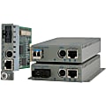 Omnitron Systems iConverter 8900N-0-D Fast Ethernet Media Converter - 1xRJ45  - 1x ST Ports - 10/100Base-TX, 100Base-FX - 3.11 Mile - Wall Mountable 1 thumbnail image