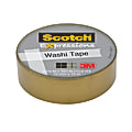 Scotch® Expressions Washi Tape, 5/8" x 393", Gold
