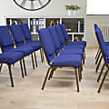 Flash Furniture HERCULES Series Stacking Church Chair, Navy Blue/Goldvein 1 thumbnail image