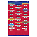 Learning Resources Organization Station® Pocket Chart, 45" x 28 1/4", Red/Blue, Grade 1 - Grade 3