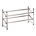 Honey-Can-Do Expandable Stackable Shoe Rack, 2-Tiers, Chrome