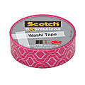 Scotch® Expressions Washi Tape, 5/8" x 393", Pink Quatrefoil 1 thumbnail image