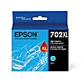 Epson® 702XL DuraBrite® Ultra High-Yield Cyan Ink Cartridge, T702XL220-S