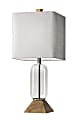 Adesso® Kennedy Table Lamp, 24"H, White Shade/Birch Base