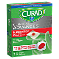 CURAD® BloodStop® Hemostatic Gauze Pads, 1" x 1", Pack Of 10