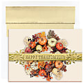 Great Papers! Holiday Greeting Cards With Envelopes, 5 5/8" x 7 7/8", Thanksgiving Wreath, Pack Of 16