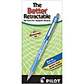Pilot® Better™ Retractable Ballpoint Pens, Medium Point, 1.0 mm, Translucent Blue Barrel, Blue Ink, Pack Of 12