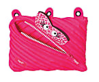 ZIPIT® Monster 3-Ring Pencil Pouch, 6"H x 9"W x 3/4"D, Pink 1 thumbnail image