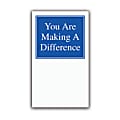 Pat On The Back Cards, You Are Making A Difference, 3" x 5", Blue/White