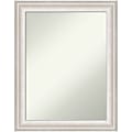 Amanti Art Non-Beveled Rectangle Framed Bathroom Wall Mirror, 28-1/2" x 22-1/2", Trio White Wash Silver 1 thumbnail image