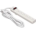 Belkin 6 Outlet Power Strip - 5 foot cord - White - 6 x AC Power - 5 ft Cord - 24 A Current - 125 V AC Voltage - 1875 W