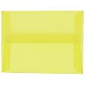JAM Paper® Translucent Envelopes, #4 Bar (A1), Gummed Seal, Primary Yellow, Pack Of 25