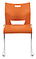 Global® Duet Stacking Chairs, Armless, 32 1/4"H x 20 1/2"W x 22 1/2"D, Tiger Orange, Pack Of 4