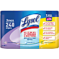 Lysol Disinfecting Wipes Pack - Wipe - Crisp Linen, Early Morning Breeze, Lemon, Lime Blossom ScentCanister - 240 / Pack - White 1 thumbnail image
