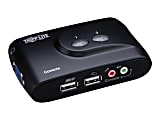 Tripp Lite 2-Port Compact USB KVM Switch with Cable Kit