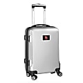 Denco 2-In-1 Hard Case Rolling Carry-On Luggage, 21"H x 13"W x 9"D, St. Louis Cardinals, Silver