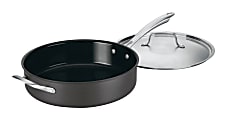 Cuisinart® GreenGourmet® 5.5 qt Saute Pan with Helper Handle & Cover, Black 1 thumbnail image