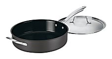 Cuisinart® GreenGourmet® 5.5 qt Saute Pan with Helper Handle & Cover, Black