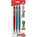 Pentel® Sharp Premium Mechanical Pencils, HB Lead, Fine Point, 0.5 mm, Assorted Colors, Pack Of 3