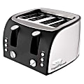 CoffeePro Adjustable Slot 4-Slice Toaster, Silver