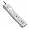 Belkin 6-Outlet Home and Office Surge Protector - 4 foot cord - Black - 720 Joule - 6x NEMA 5-15R - 1875 VA - 720 J - 125 V AC Input - 125 V AC Output 1 thumbnail image