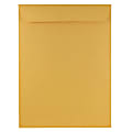 JAM Paper® Open-End 9" x 12" Envelopes, Gummed Seal, Brown Kraft, Pack Of 100 Envelopes