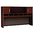 Bush Business Furniture Components 2-Door Hutch, 72"W, Mahogany, Premium Installation