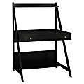 Bush Furniture Alamosa Ladder Desk, Classic Black, Standard Delivery