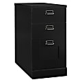 Bush® Stockport 3-Drawer File Pedestal, 29"H x 16"W x 22"D, Black