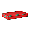 Honey-can-do SFT-01597 Adjustable Ornament Storage Organizer, Red/Pine Green - External Dimensions: 17.5"x 30" Depth x 5" - SFT01597 1 thumbnail image