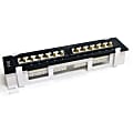 StarTech.com 12 Port 1U Wall Mount Cat 6 110 Patch Panel - 45 Degree - Patch panel - CAT 6 - 12 ports - for P/N: RK619WALL, RK619WALLGB 1 thumbnail image