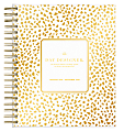 Day Designer for Blue Sky™ Daily/Monthly Planner, 8" x 10", Gold Spotty, January to December 2018 (BLS103621)