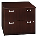 Bush Business Furniture Quantum 2 Drawer Lateral File Cabinet, 36"W, Harvest Cherry, Premium Installation