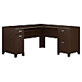 Bush Furniture Tuxedo L Shaped Desk, Mocha Cherry, Standard Delivery