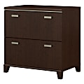 Bush Business Furniture Tuxedo 29-5/8"W Lateral 2-Drawer File Cabinet, Mocha Cherry