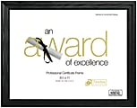 Timeless Frames® Rounded Ash Award Frame, 8 1/2" x 11", Black 1 thumbnail image