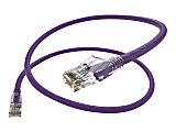 Unirise UNC Group Clearfit - Patch cable - RJ-45 (M) to RJ-45 (M) - 10 ft - CAT 6 - snagless - purple 1 thumbnail image