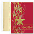 Great Papers! Holiday Greeting Cards With Envelopes, 5 5/8" x 7 7/8", Shimmering Stars, Pack Of 16