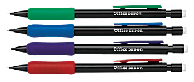 Office Depot® Brand Mechanical Pencils With Comfort Grip, 0.5mm, Black Barrel, Pack Of 12 1 thumbnail image