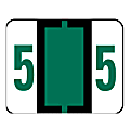 Smead® BCCRN Bar-Style Permanent Numerical Labels, 5, Dark Green, Roll Of 500 1 thumbnail image