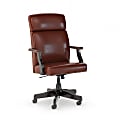 Bush Business Furniture State Bonded Leather High-Back Executive Office Chair, Harvest Cherry, Premium Installation