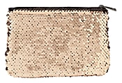Office Depot® Brand Sequined Coin Purse, 5 7/8" x 3 7/8", Rose Gold