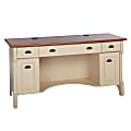 Christopher Lowell Shore Computer Credenza, 30 1/2"H x 61 3/8"W x 23 1/2"D, Antiqued White 1 thumbnail image