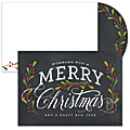 Great Papers! Holiday Greeting Cards With Envelopes, 7 7/8" x 5 5/8", Merry Christmas Chalkboard, Pack Of 16