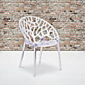 Flash Furniture Specter Series Transparent Stacking Side Chairs, Round Back, Clear, Set Of 4 Chairs 1 thumbnail image