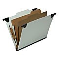 SKILCRAFT® 6-Section 2/5 ROC Tab Hanging Folders, 1" Folder Capacity, Letter Size (8 1/2" x 11"), 30% Recycled, Light Green, Box Of 10 1 thumbnail image
