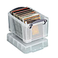 Really Useful Box® Plastic Storage Container With Built-In Handles And Snap Lid, 3 Liters, 7 1/6" x 9 5/8" x 6 1/4", Assorted Colors 1 thumbnail image