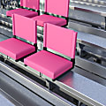 Flash Furniture Grandstand Comfort Seats, Pink/Black, Set Of 2 Seats